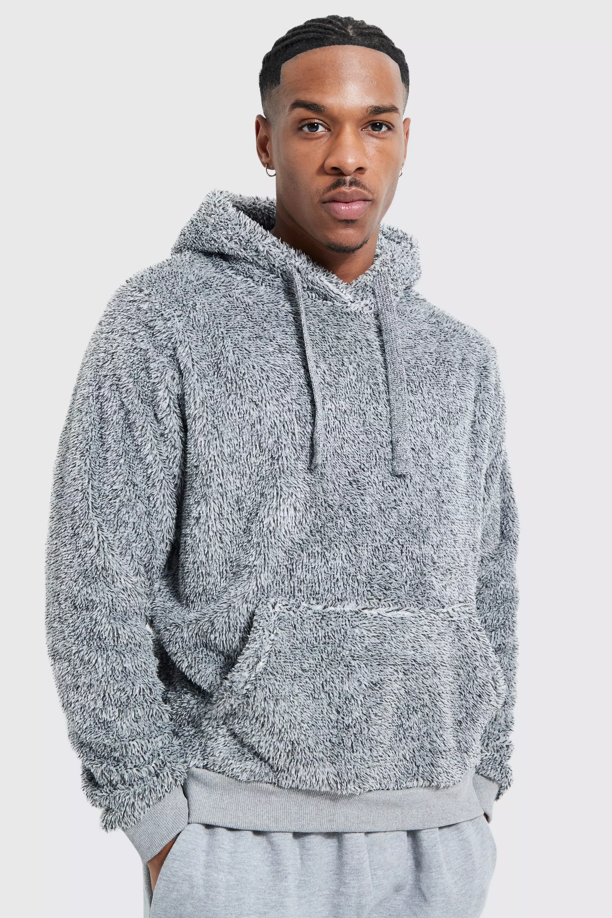 Borg Hoodie boohooMAN UK